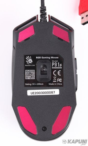 Игровая мышь Bloody Activated, RGB, 8000 dpi, 20M нажатий Bloody P91s Bloody (Black) P91s Bloody (Black) фото
