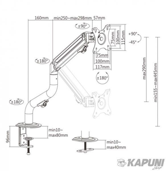 Кронштейн для моніторів, MA-DA1-02 MA-DA1-02 фото