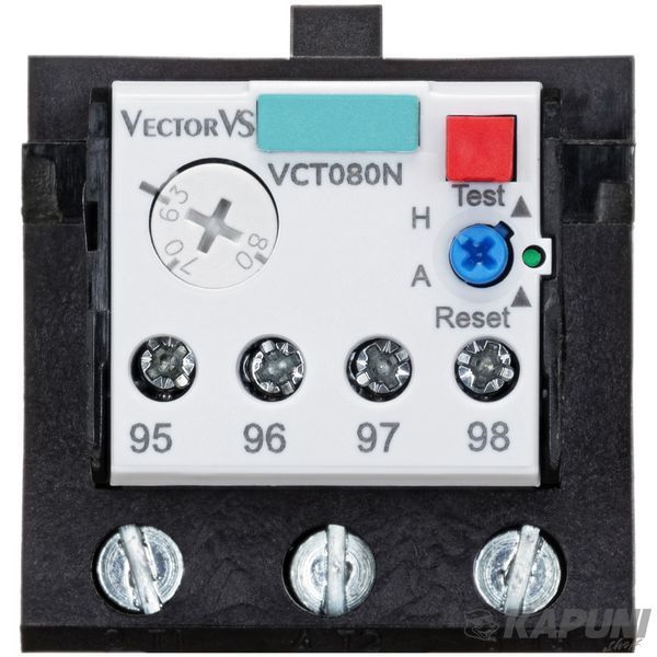 Теплове реле Vector VS VCT від 63 до 80 А для VCN від 80 до 100 VCT080N VCT080N фото