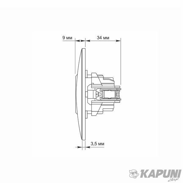 Розетка одинарная белая VIDEX BINERA, 250 V, IP20 VF-BNSK1-W 24421 фото