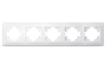 Рамка белая 5 місць горизонтальна TITANUM STANDARD TF-ST-FR5H-W 26244 фото