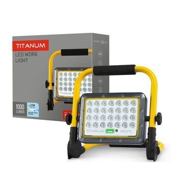 LED прожектор аккумуляторный IP65 TITANUM 1000Lm 5000K TL-FA-105 27549 фото