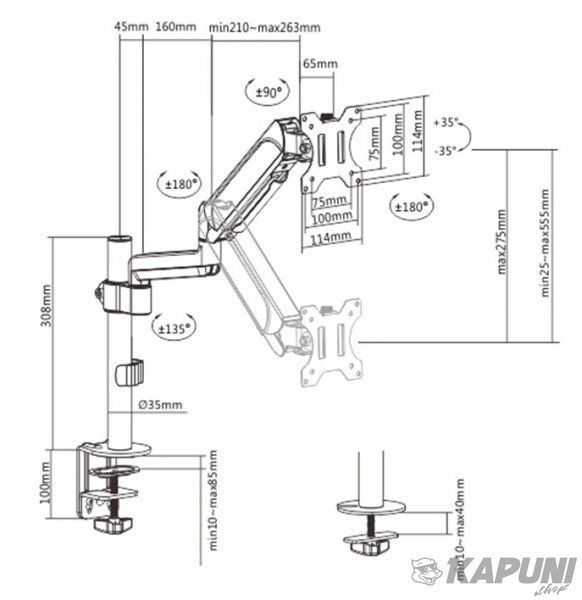 Кронштейн для мониторов 17-32", MA-DA1P-01 MA-DA1P-01 фото