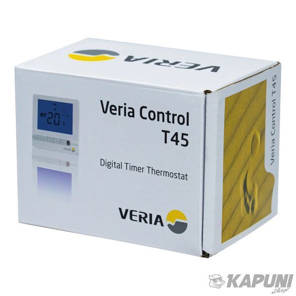 Терморегулятор Veria Control T45 +5...45&deg; сенсорний вбудований дротовий датчик 13A 230В білий 189B4060 фото