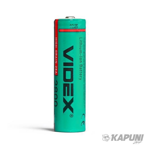 Аккумулятор VIDEX 18650 (високого струму) 20A 2800mAh bulk/1 шт. IMR18650/2800/1BLK 24445 фото