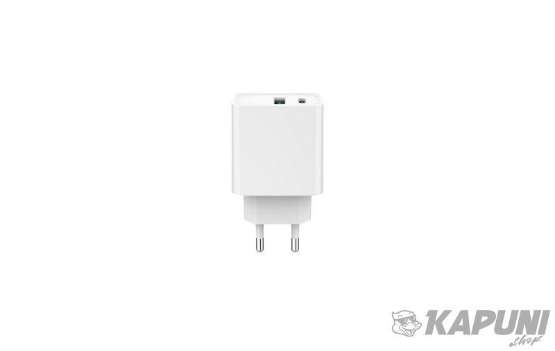 Сетевое зарядное устройство для Gembird 1 USB-A + 1 Type-C (PD20Вт + QC3.0 18Вт), белый TA-UC-PDQC20-01-W TA-UC-PDQC20-01-W фото