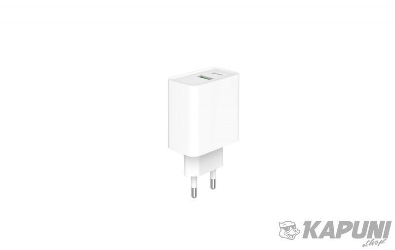 Сетевое зарядное устройство для Gembird 1 USB-A + 1 Type-C (PD20Вт + QC3.0 18Вт), белый TA-UC-PDQC20-01-W TA-UC-PDQC20-01-W фото