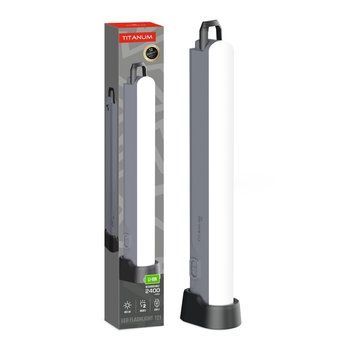 Портативний світлодіодний фонарь TITANUM 450Lm Gray, 10000К, Li-ion 18650 1200mAh х2 встроенный TLF-T21 28735 фото