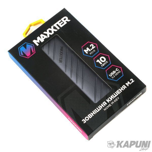 Внешний карман M.2 (NVMe), USB 3.1, черная Maxxter EHDE-2280S-01 EHDE-2280S-01 фото