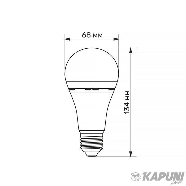 LED лампа акумуляторна TITANUM A68 9W E27 4000K 220V TL-EMA68-09274 28621 фото