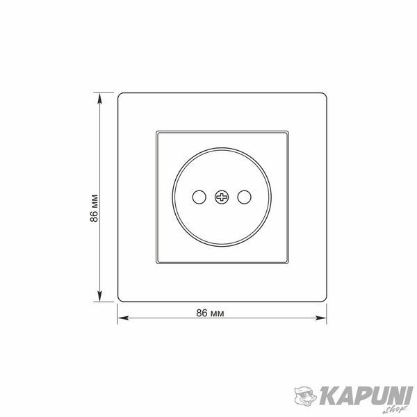 Розетка одинарна біла TITANUM STANDARD, 250 V, IP20 TF-ST-SK1-W 25978 фото