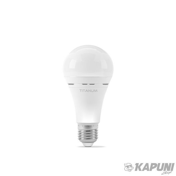 LED лампа акумуляторна TITANUM A68 9W E27 4000K 220V TL-EMA68-09274 28621 фото