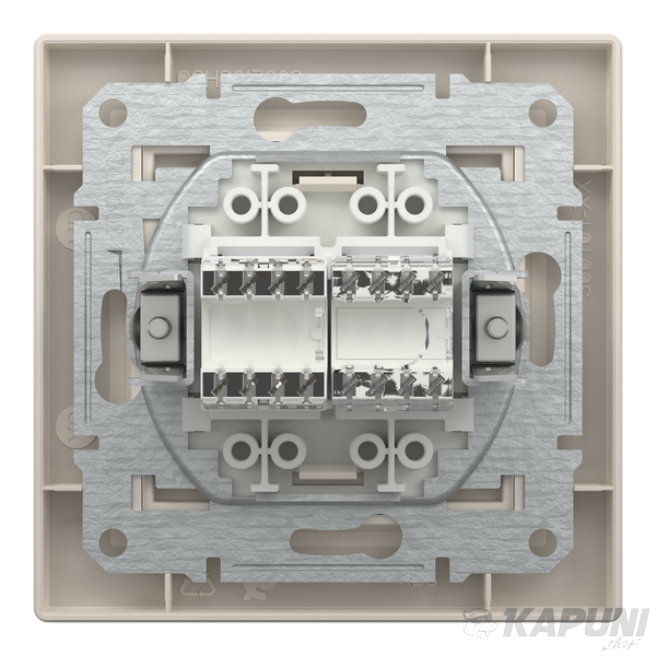 Компьютерная/телефонная розетка Schneider Electric Asfora RJ45/RJ12 кат. 5Е UTP кремовая EPH4900123 EPH4900123 фото