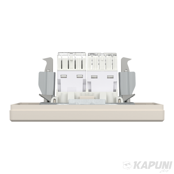 Компьютерная/телефонная розетка Schneider Electric Asfora RJ45/RJ12 кат. 5Е UTP кремовая EPH4900123 EPH4900123 фото
