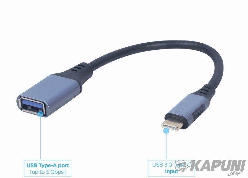 Кабель OTG USB 3.0, A-мама/Type-C, 0.15м, A-USB3C-OTGAF-01 A-USB3C-OTGAF-01 фото