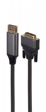 Кабель DisplayPort на DVI 24 +1, 4K 30Hz, 1.8 м Cablexpert CC-DPM-DVIM-4K-6 CC-DPM-DVIM-4K-6 фото