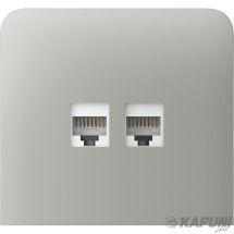 Бічна панель для вбудованої інтернет-розетки Ajax SideCover (LAN) vertical Oyster (126225.319.OY) 59105_AJAX фото