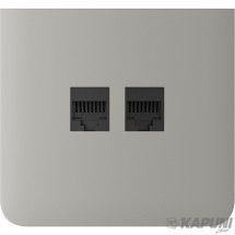 Бічна панель для вбудованої інтернет-розетки Ajax SideCover (LAN) vertical Oyster (126225.319.OY) 59105_AJAX фото