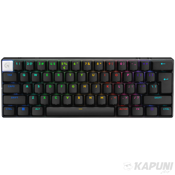 LOGITECH G PRO X 60 LIGHTSPEED Wireless Gaming Keyboard (Tactile) - BLACK - US INT'L - 2.4GHz/BT - EMEA28-935 - TACTILE SWITCH L920-011911 фото