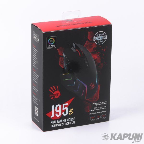 Мышь Bloody J95s USB Black J95s Bloody (Black) фото