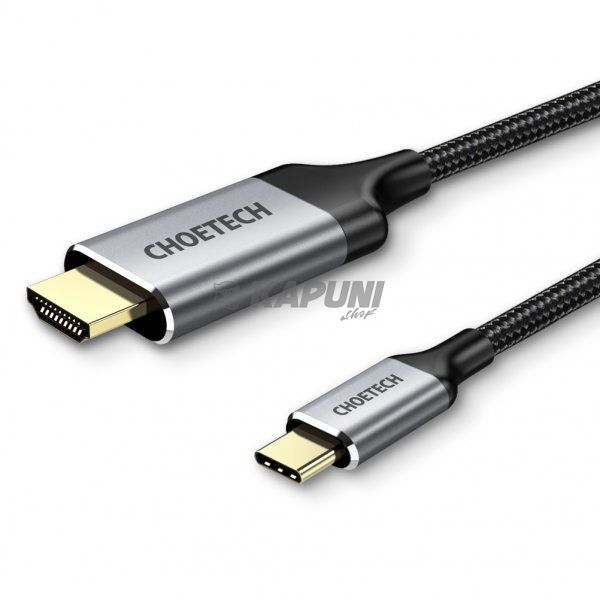 Кабель USB-C на HDMI, 4K 60 Гц, 1.8м Choetech CH0021-BK CH0021-BK фото
