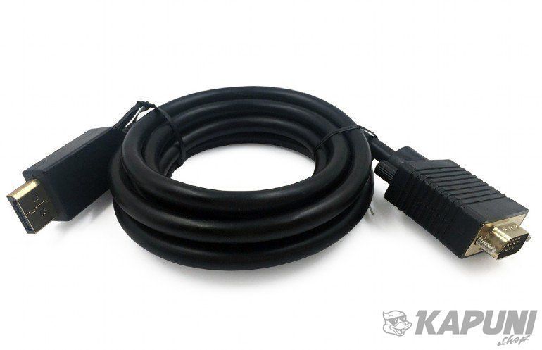 Кабель DisplayPort на VGA, QXGA (2048 x 1536) у 24-бітному кольорі, 1.8 м Cablexpert CCP-DPM-VGAM-6 CCP-DPM-VGAM-6 фото