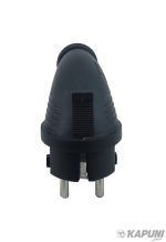 Вилка з боковим вводом з/к RUBBER IP44 TNSy TNSy5000073 фото