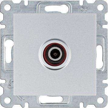 ТВ розетка Hager Lumina серебряная WL3212 WL3213 фото