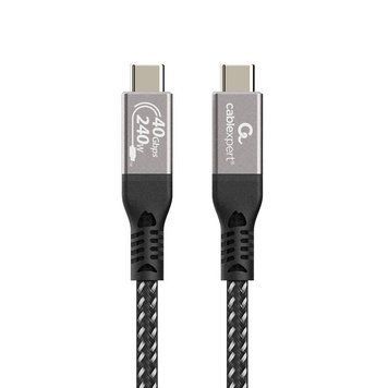 Кабель USB4 40Gbps, 240W(48V5A), 8K60Hz, C-тато/C-тато, 0,5 м, преміум Cablexpert CCBP-USB4-CMCM240-0.5M фото