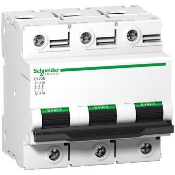 Автоматичний вимикач Schneider Electric Acti9 C120N 3P, 63А, крива B A9N18348 A9N18348 фото