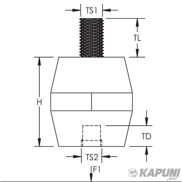 Ізолятор nVent ERIFLEX ISO TP 40 MM8&times;17/FM8&times;8 542050 542050 фото