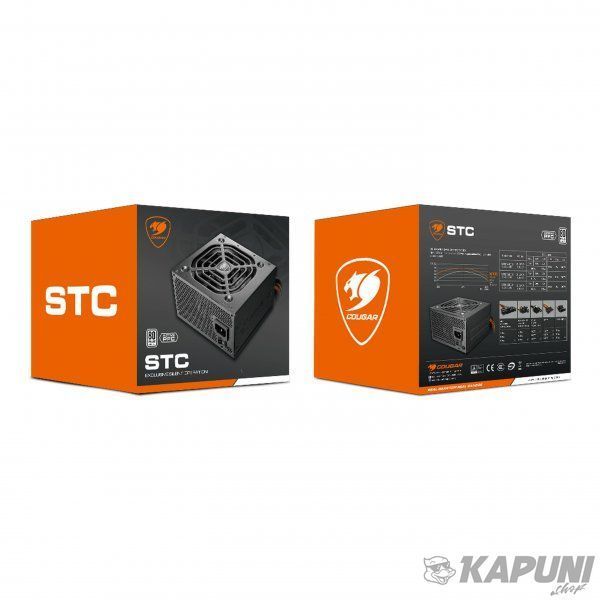 Блок питания 500W, 80P Plus Efficience, APFC, 120mm Ultra-Silent Fan, 5 SATA+ 2PCI-E Cougar STC500 STC500 фото