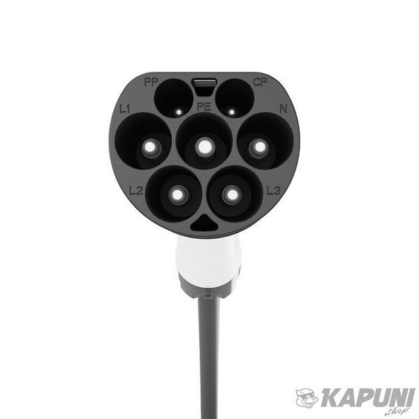 Зарядный кабель для электромобиля Type 2,3х32А (22КВт), 3-фазный 4 метра. EV-T2MF-22KW-4M фото