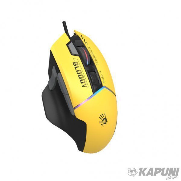 Игровая мышь Bloody, RGB, 20 000 CPI, Alpha20K, 50M нажатий, желто-черная W95 Ultra (Sports Lime) W95 Ultra (Sports Lime) фото