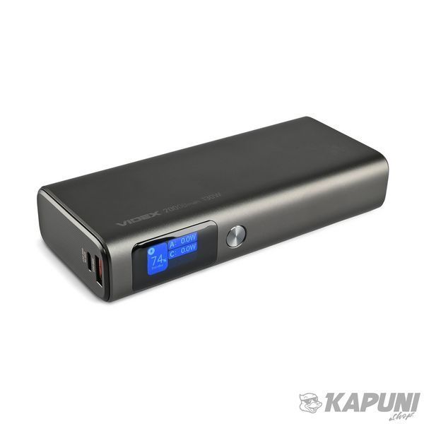 Повербанк 20000mAh VIDEX VPB-323 130W PD100W +Display VPB-323-B 28290 фото