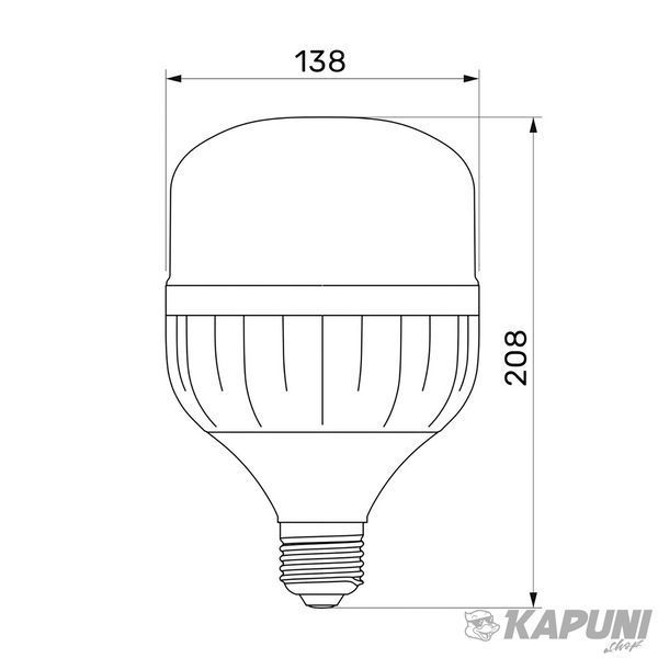 LED лампа TITANUM A138 50W E27 6500К TL-HA138-50276 26395 фото