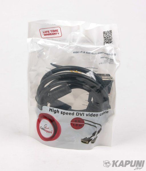Кабель DVI, 24/24 (dual link), 1.8 м Cablexpert CC-DVI2-BK-6 CC-DVI2-BK-6 фото