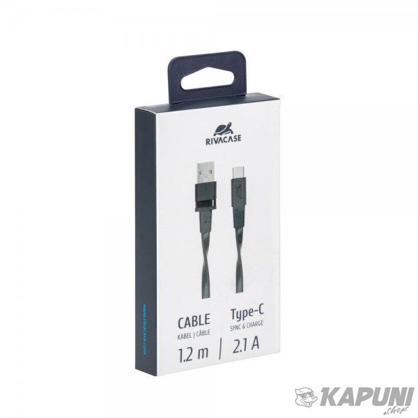 Кабель USB 2.0 RIVACASE Type-C/USB-2.0,, 1.2 м, чорний PS6002 BK12 PS6002 BK12 фото