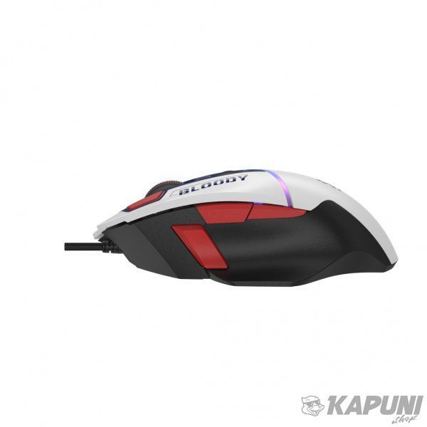 Игровая мышь Bloody, RGB, 20 000 CPI, Alpha20K, 50M нажатий, бело-черная W95 Ultra (Sports Navy) W95 Ultra (Sports Navy) фото