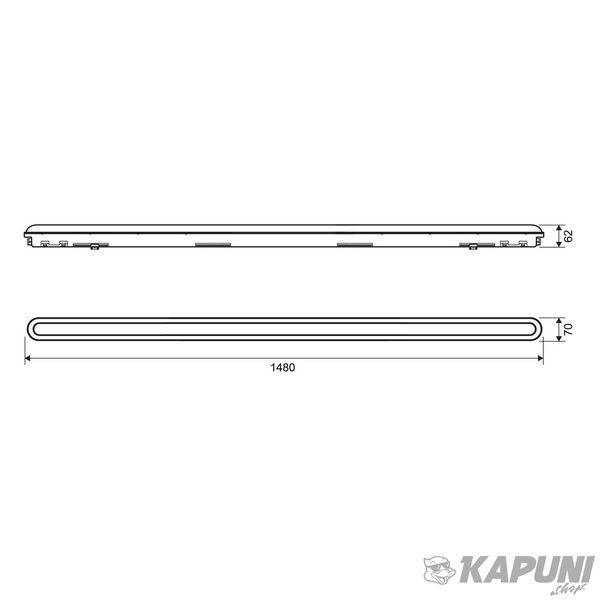 LED світильник IP65 лінійний магістральний VIDEX BNWL05 50W 1.5М 5000K 220V VL-BNWL05-50155B 28971 фото