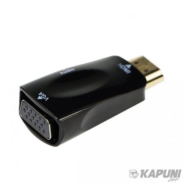 Адаптер-перехідник HDMI на VGA та стерео-аудіо, блістер Cablexpert AB-HDMI-VGA-02 AB-HDMI-VGA-02 фото