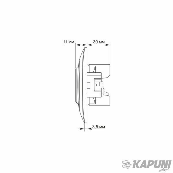 Розетка двойная белая TITANUM STANDARD, 250 V, IP20 TF-ST-SK2-W 25980 фото