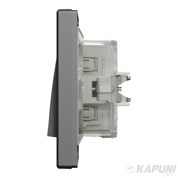 Вимикач одноклавішний Schneider Electric Asfora IP44 антрацит EPH0100271 EPH0100271 фото