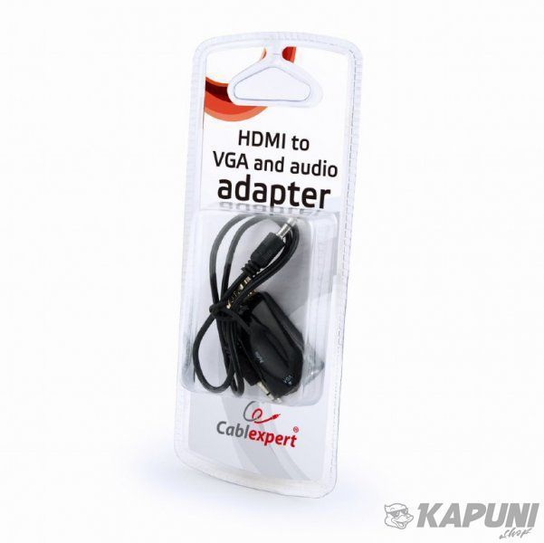 Адаптер-перехідник HDMI на VGA та стерео-аудіо, блістер Cablexpert AB-HDMI-VGA-02 AB-HDMI-VGA-02 фото