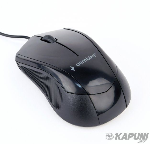 Оптическая мышь, USB интерфейс, 1000 dpi, черный Gembird MUS-3B-02 MUS-3B-02 фото