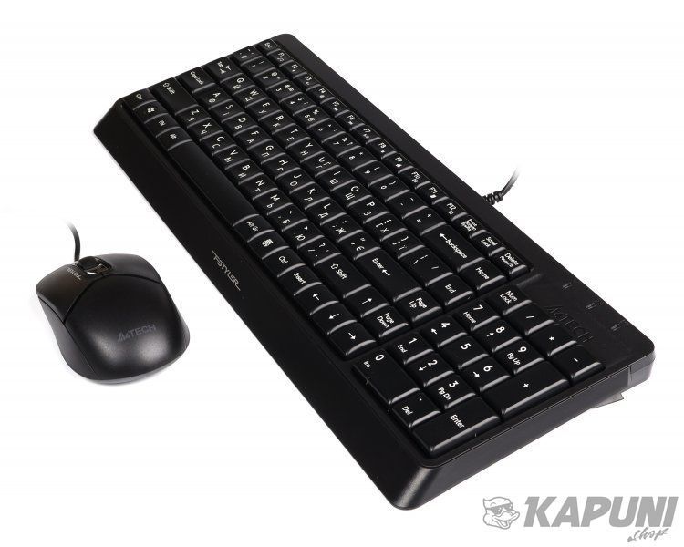 Комплект проводной Fstyler клавиатура+мышь, черный, USB A4Tech F1512 (Black) F1512 (Black) фото
