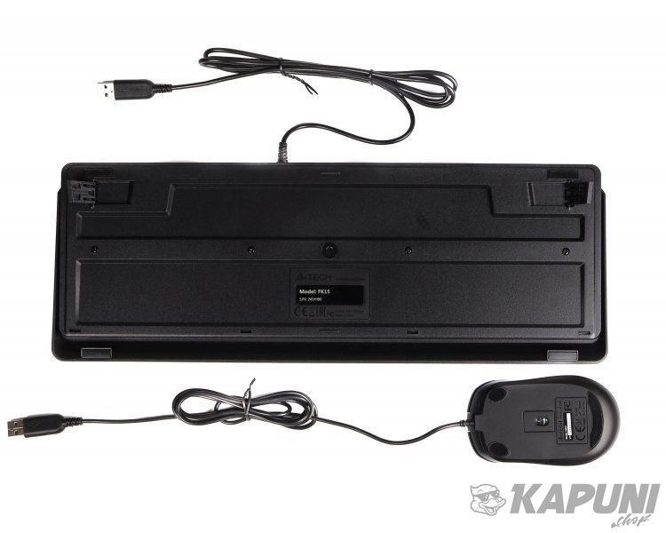 Комплект проводной Fstyler клавиатура+мышь, черный, USB A4Tech F1512 (Black) F1512 (Black) фото