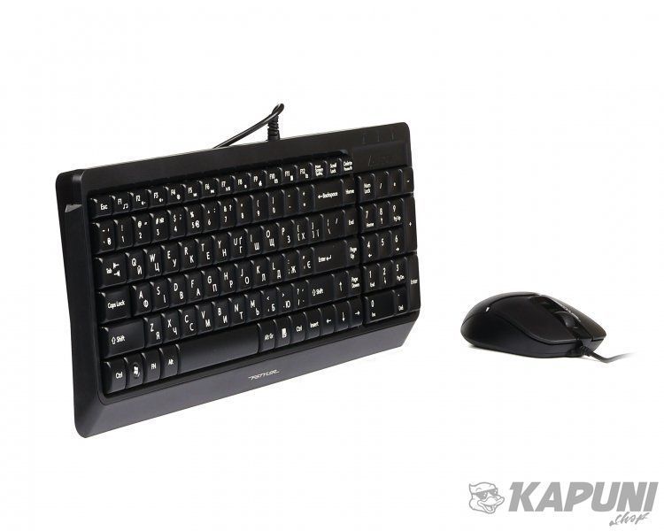 Комплект проводной Fstyler клавиатура+мышь, черный, USB A4Tech F1512 (Black) F1512 (Black) фото