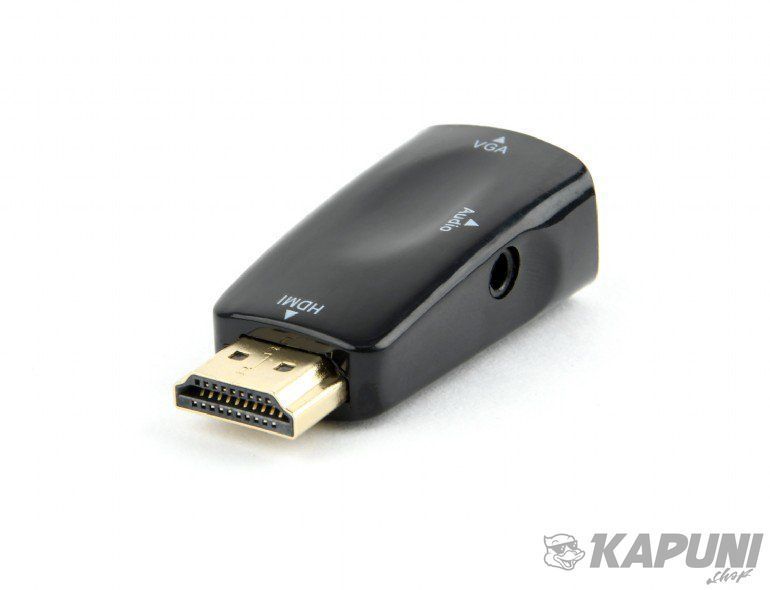 Адаптер-перехідник HDMI на VGA та стерео-аудіо, блістер Cablexpert AB-HDMI-VGA-02 AB-HDMI-VGA-02 фото