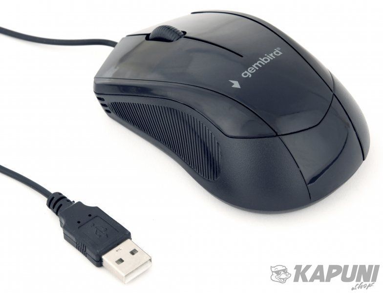 Оптическая мышь, USB интерфейс, 1000 dpi, черный Gembird MUS-3B-02 MUS-3B-02 фото